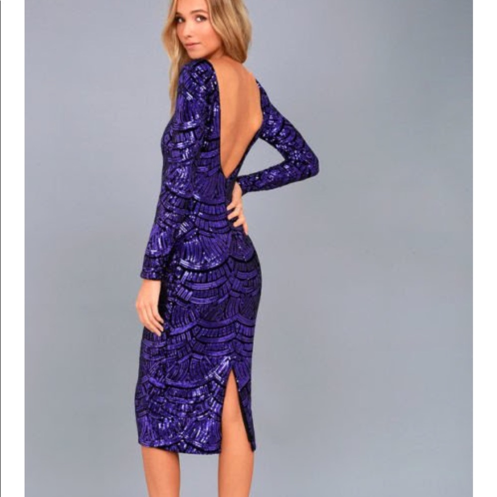 Emery Midi Bodycon Sequin Long Sleeve Dress